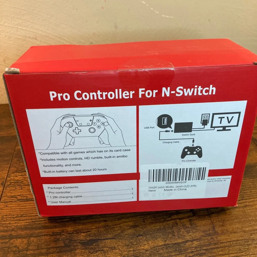 YKASEK Wireless Pro Controller for Nintendo Switch with‎ Case Black Gold